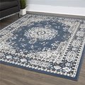 Home Dynamix Home Dynamix 769924532041 7 ft. 8 in. x 10 ft. 7 in. Lyndhurst Asiana Area Medallion Rug - Midnight Blue 769924532041